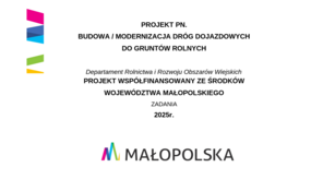 Mapa modernizowanych dr&oacute;g gruntowych