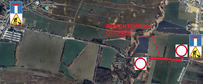 Mapka Remont ul. Kolonia