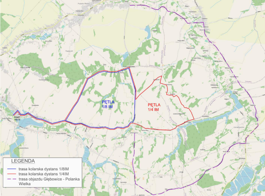 Mapa Triathlon Osiek