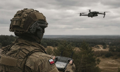 Informacja o szkoleniu żołnierzy w zakresie obsługi dronów w rejonie miejscowości Włosienica