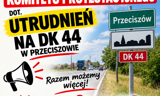 Zdjęcie do Zebranie w sprawie utrudnień na DK 44 w Przeciszowie - 09.09.2026 r. godz. 17:00