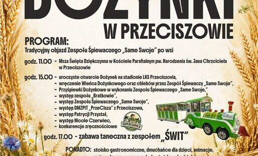 Zaproszenie na dożynki w Przeciszowie w dniu 30.08.2026 r.