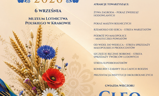 Zaproszenie na Dożynki Województwa Małopolskiego w dniu 06.09.2026 r.