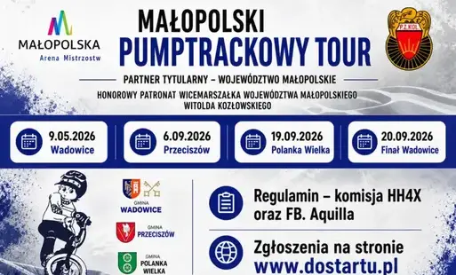Zdjęcie do &bdquo;Małopolski Pumptrackowy Tour&rdquo;. - zawody na pumptracku - 06.09.2026