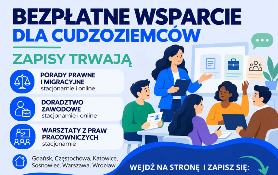 Bezpłatne wsparcie dla cudzoziemców w projekcie Most do Integracji